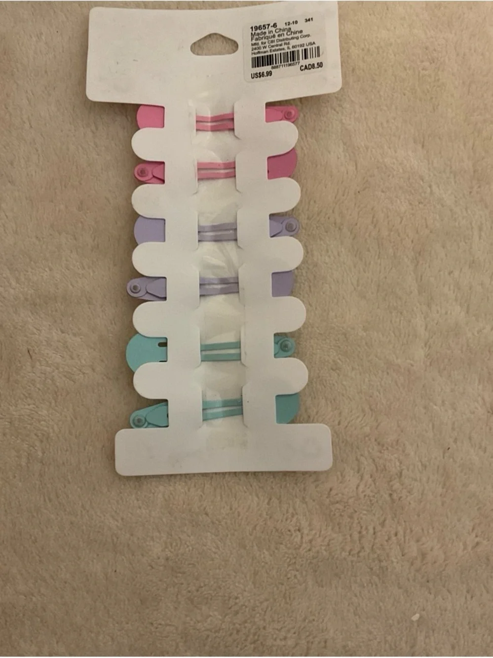 Claire's Glitter Snap Hair Clips - Pink, Purple, Mint